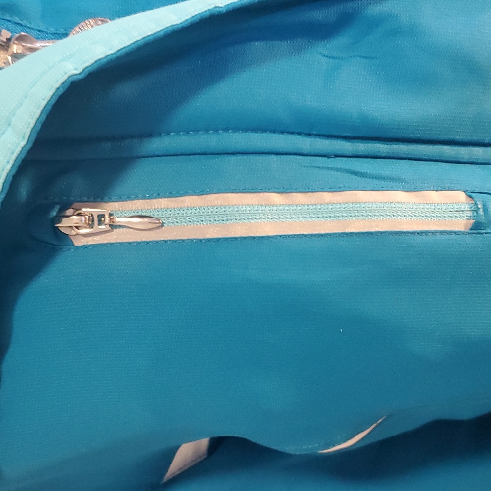 ZeroXposur Coat Blue Hooded White Trim Longer Ski Winter Size L - Picture 3 of 14